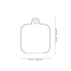 MyFamily Hushtag Firkant ID Tag-Aluminium med plast kant