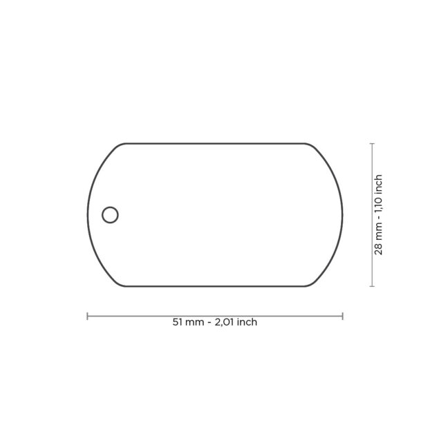 Myfamily Basic Militær merke ID tag aluminium