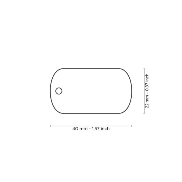 Myfamily Basic Militær merke ID tag aluminium