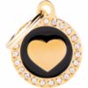Myfamily Glam Strass ID-merke med hjerte