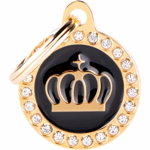 Myfamily Glam Strass ID-merke med krone