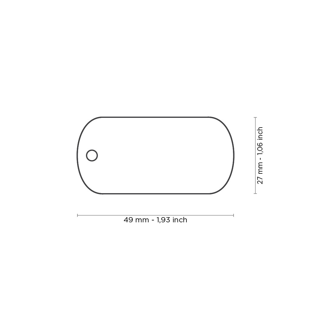 Myfamily Hushtag Militær ID tag