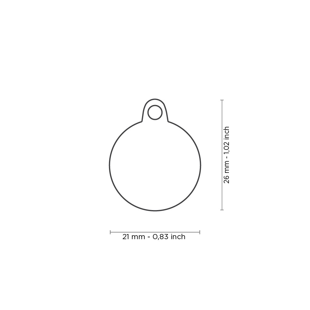 Myfamily Shine Circle Glitter ID tag