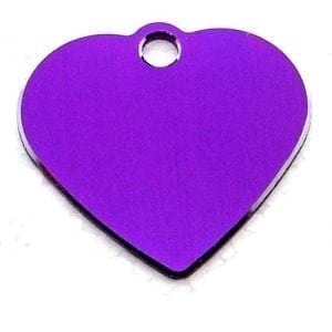 ID brikke Hjerte, 2 størrelser, mange farger. Inkludert festering